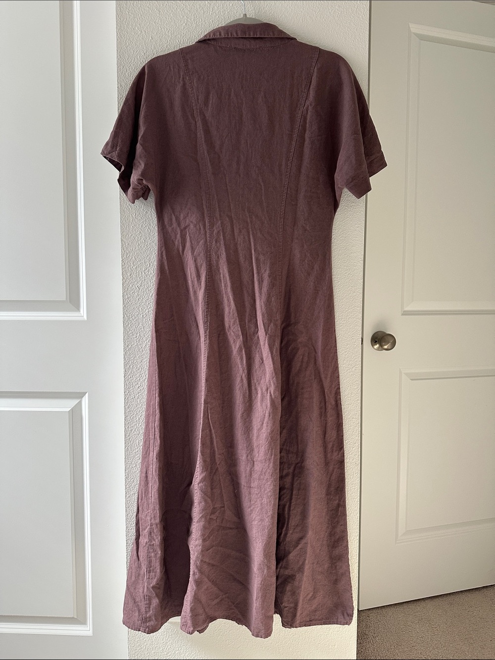 Madewell Linen Button Up Midi Dress - Picture 2 of 5